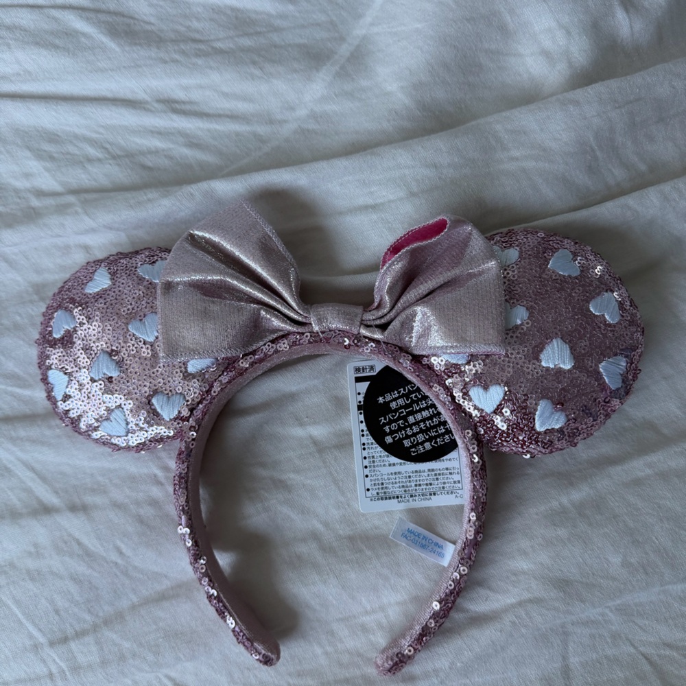 Sparkly Pink Sequin Headband with Bow